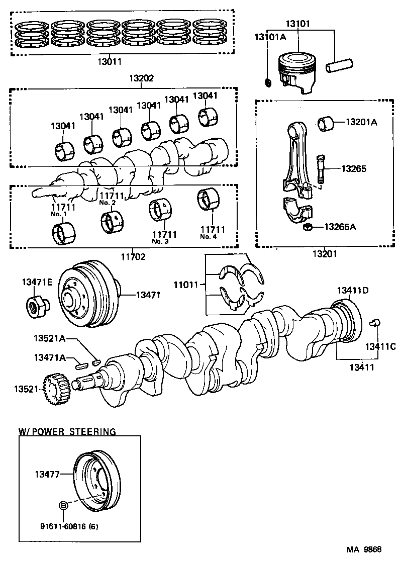  LAND CRUISER 60 62 |  CRANKSHAFT PISTON