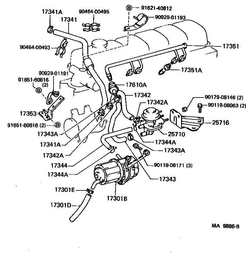  LAND CRUISER 60 62 |  MANIFOLD AIR INJECTION SYSTEM