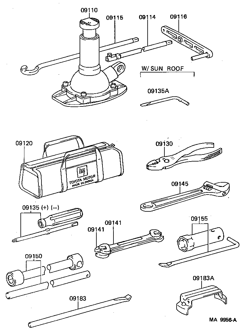  LAND CRUISER 60 62 |  STANDARD TOOL