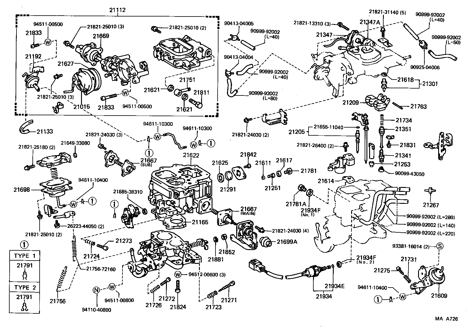  HIACE VAN COMUTER |  CARBURETOR