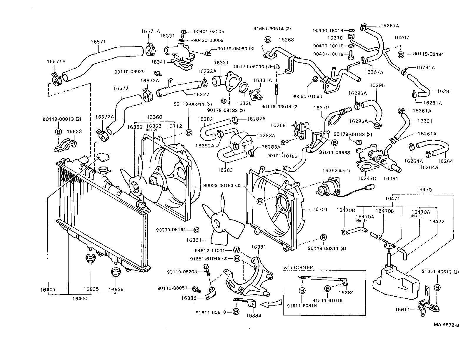  CAMRY |  RADIATOR WATER OUTLET