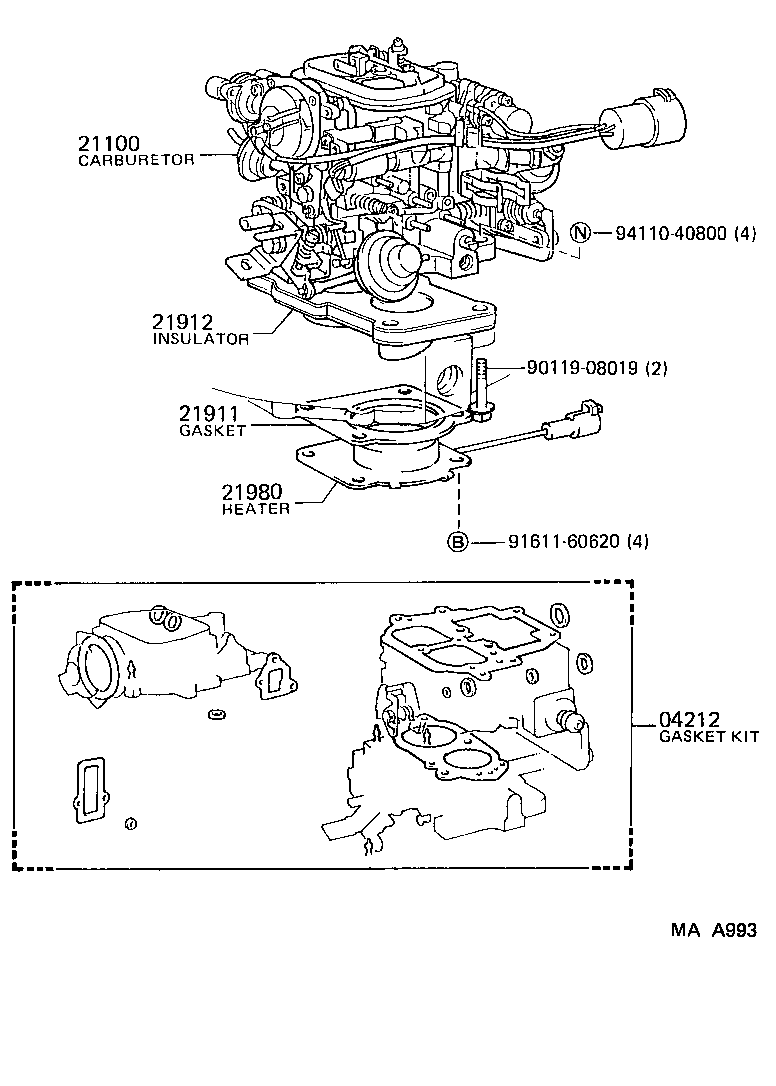  4 RUNNER TRUCK |  CARBURETOR ASSEMBLY