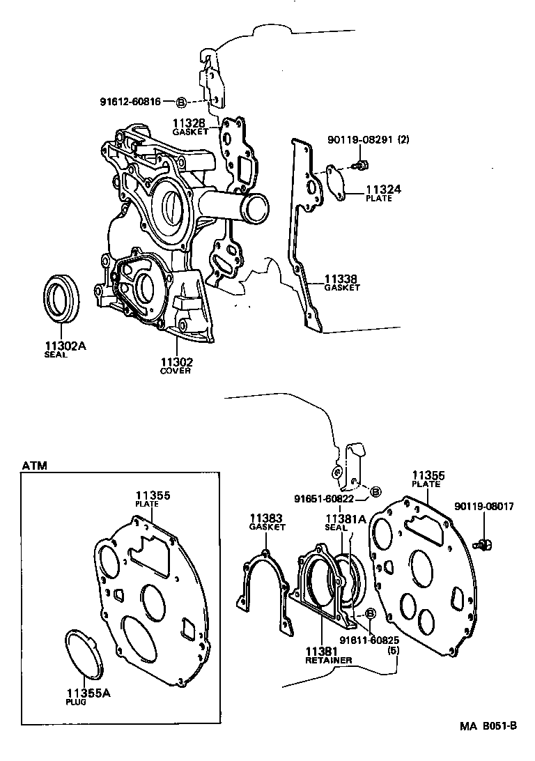  CRESSIDA WAGON |  TIMING GEAR COVER REAR END PLATE