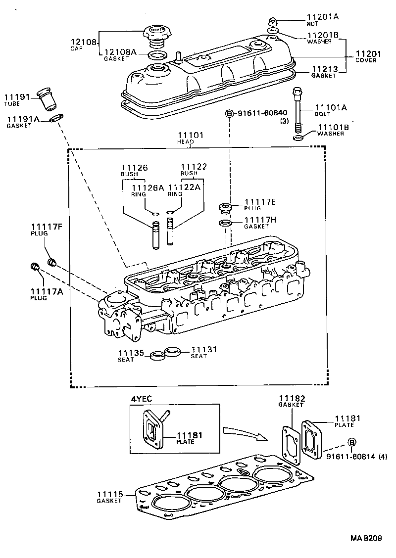  MODEL F |  CYLINDER HEAD