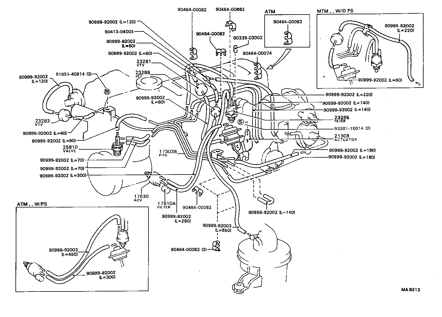  MODEL F |  VACUUM PIPING