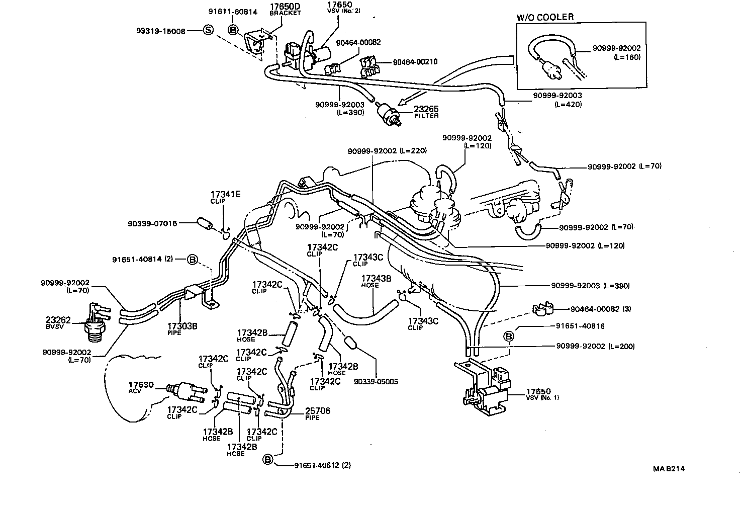  MODEL F |  VACUUM PIPING