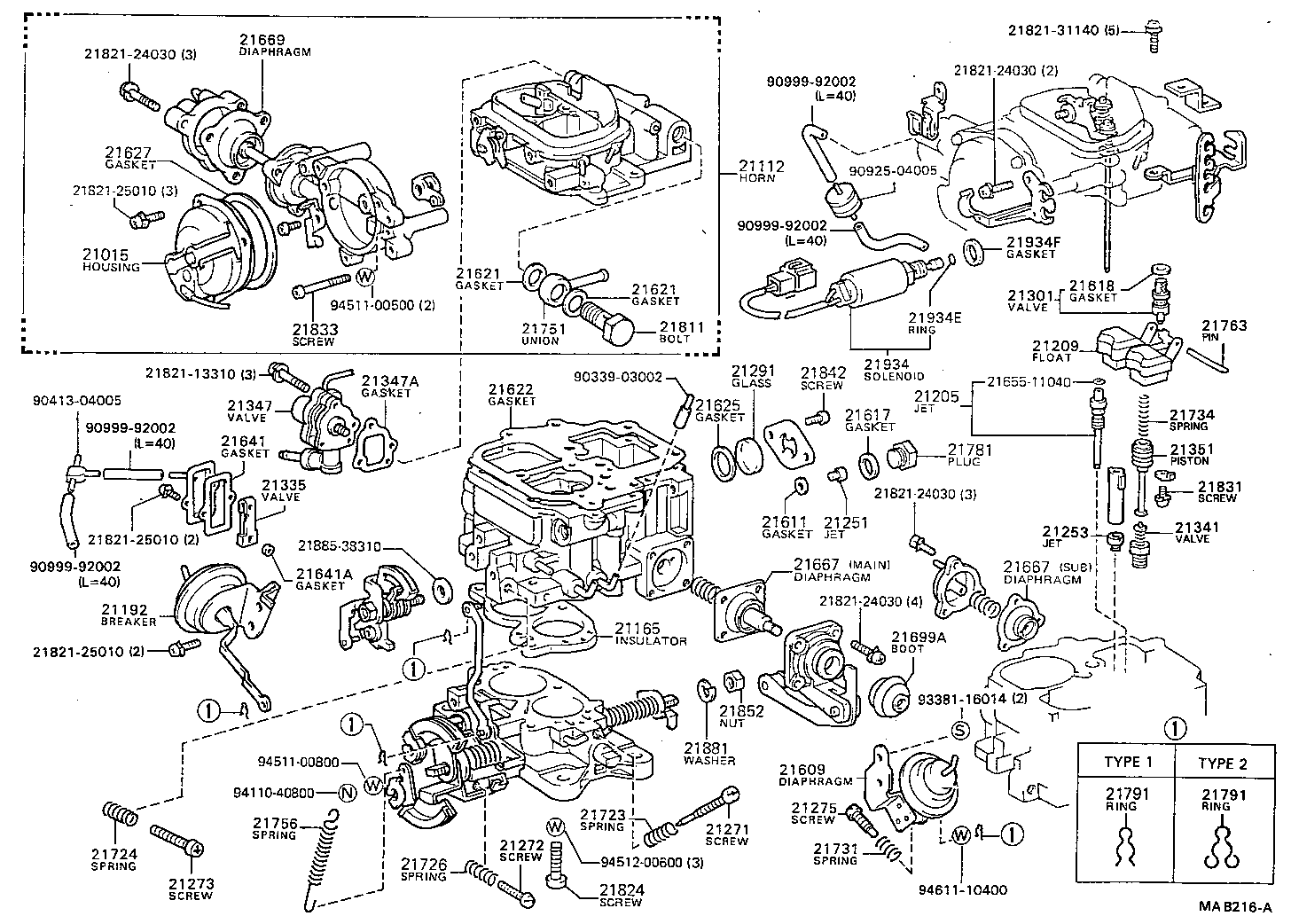  MODEL F |  CARBURETOR