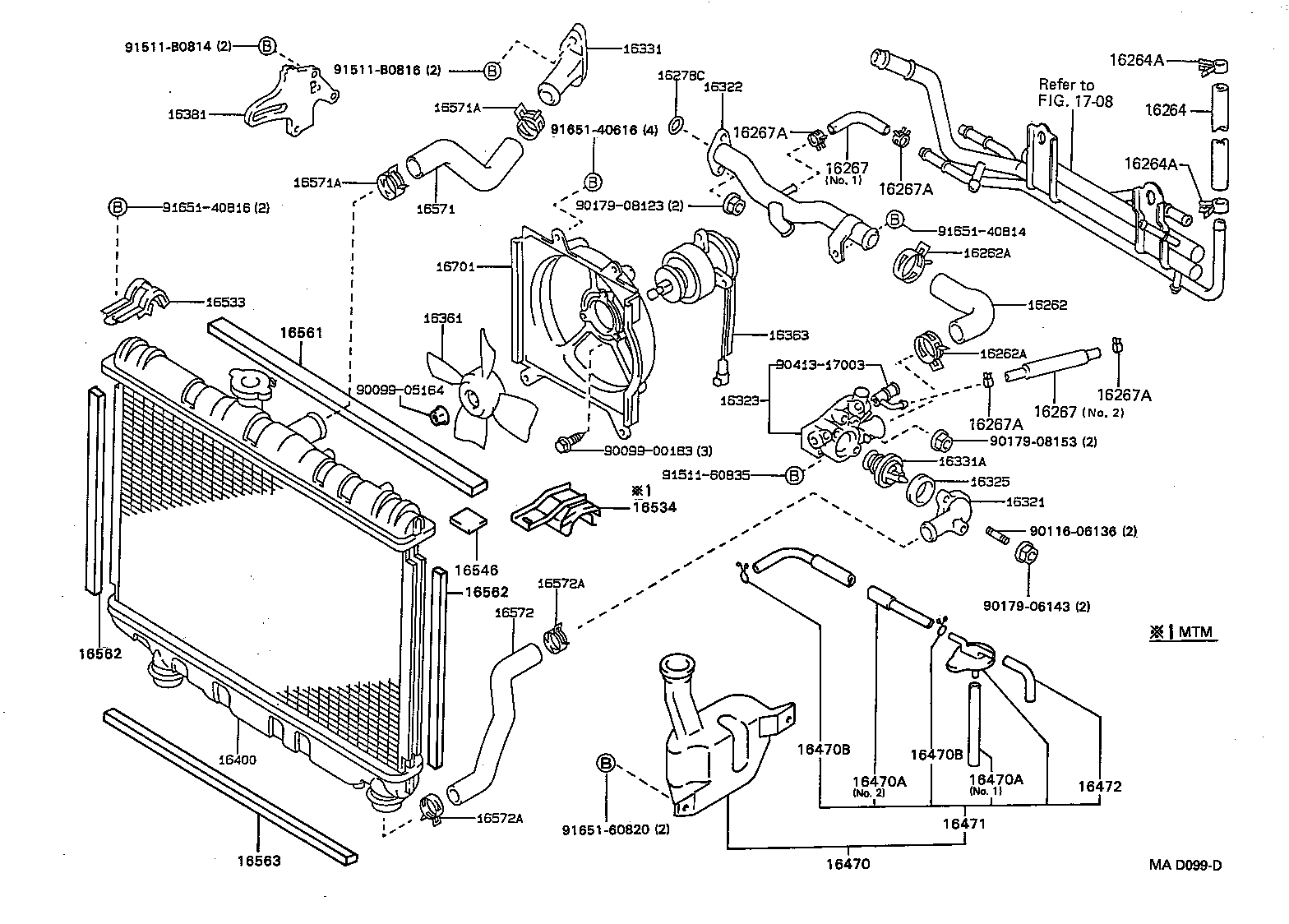  CARINA 2 |  RADIATOR WATER OUTLET