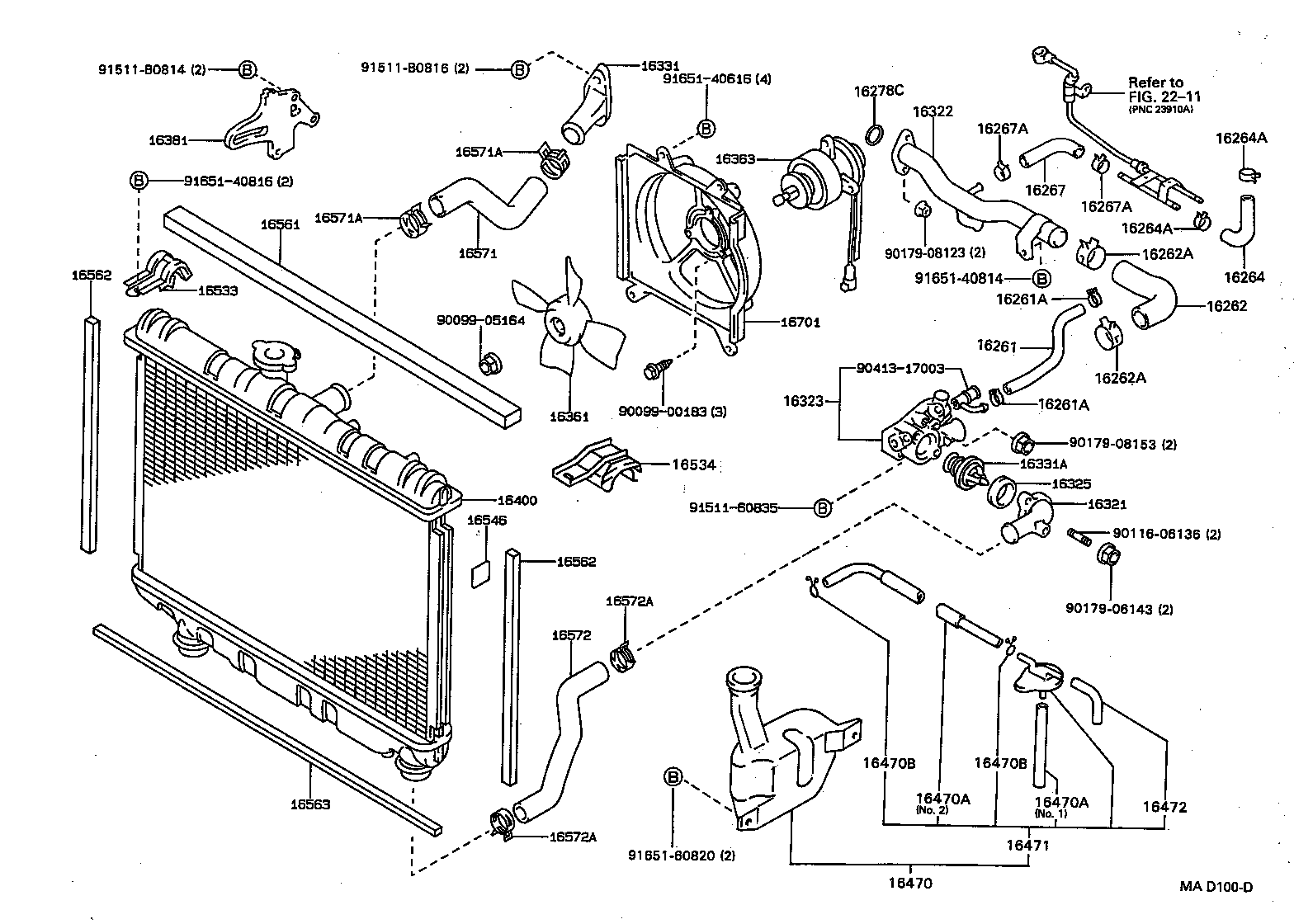  CARINA 2 |  RADIATOR WATER OUTLET