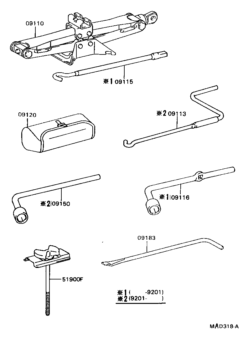  MR2 |  STANDARD TOOL