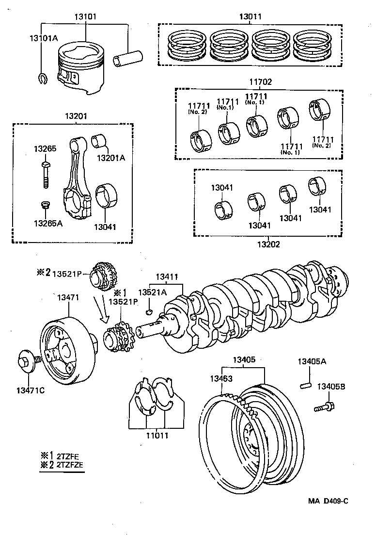  PREVIA |  CRANKSHAFT PISTON