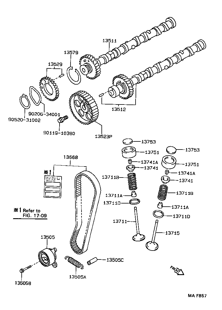  COROLLA SED LB WG |  CAMSHAFT VALVE