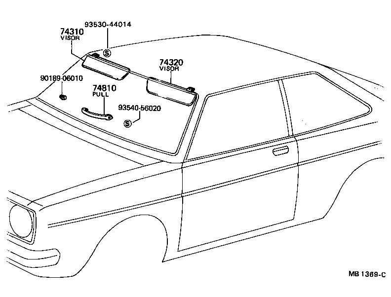  TOYOTA1000 |  ARMREST VISOR