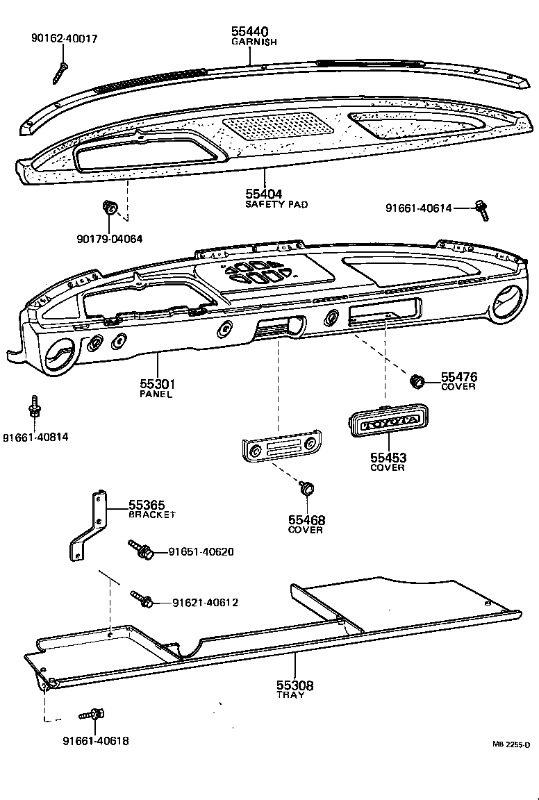  TOYOTA1000 |  INSTRUMENT PANEL GLOVE COMPARTMENT