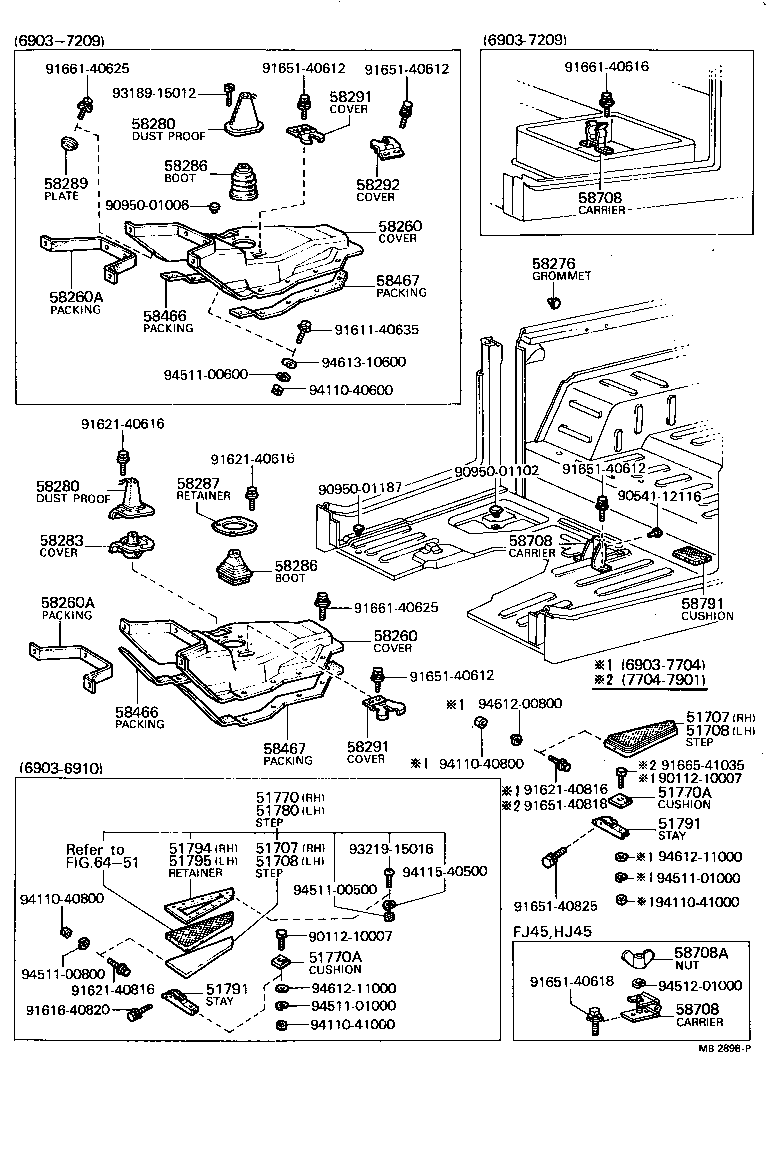  LAND CRUISER 40 50 |  FRONT FLOOR PANEL FRONT FLOOR MEMBER