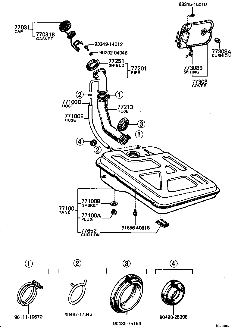  TOYOTA1000 |  FUEL TANK TUBE