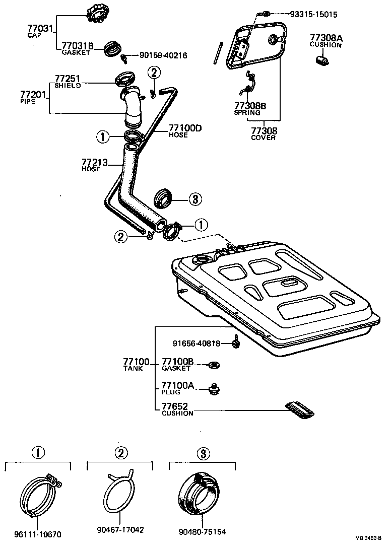  TOYOTA1000 |  FUEL TANK TUBE
