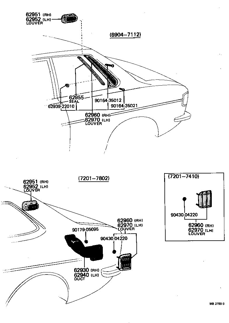  TOYOTA1000 |  ROOF SIDE VENTILATOR