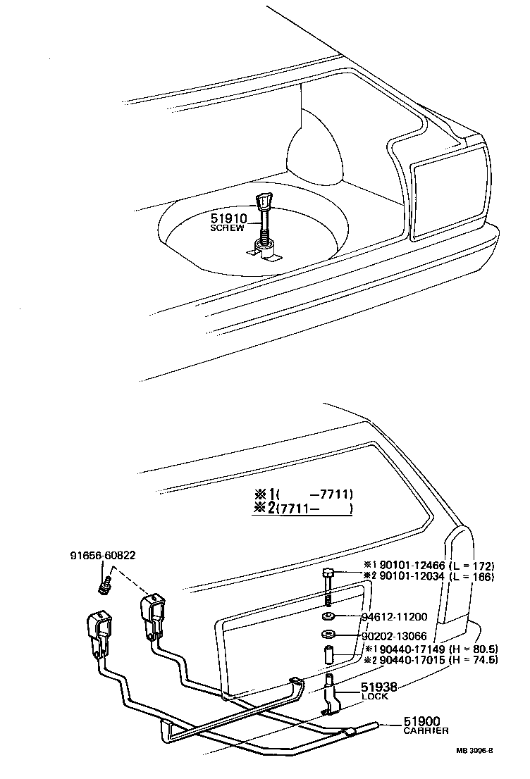  COROLLA TRUENO |  SPARE WHEEL CARRIER