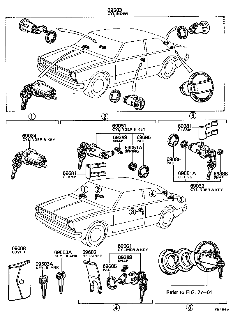  COROLLA TRUENO |  LOCK CYLINDER SET