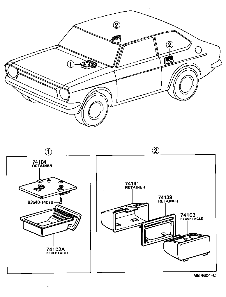  TOYOTA1000 |  ASH RECEPTACLE