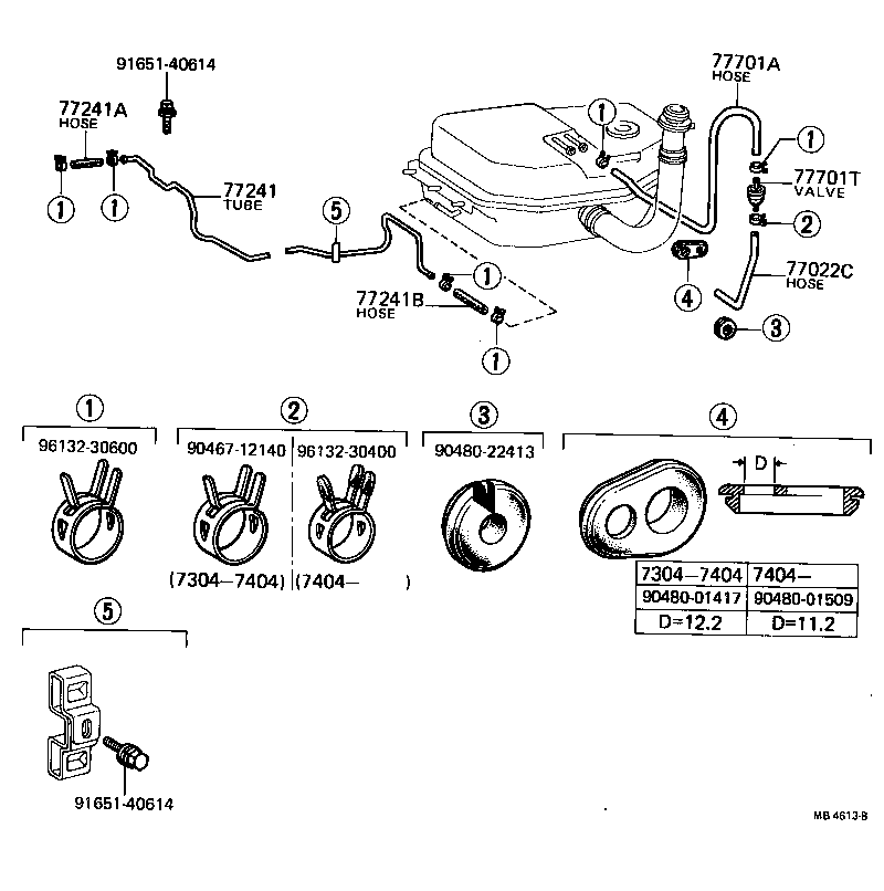  TOYOTA1000 |  FUEL TANK TUBE