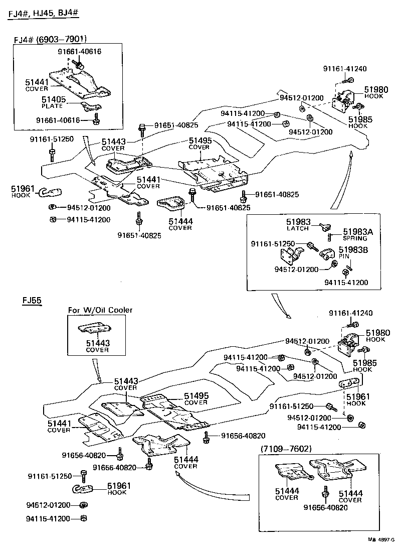  LAND CRUISER 40 50 |  SUSPENSION CROSSMEMBER UNDER COVER