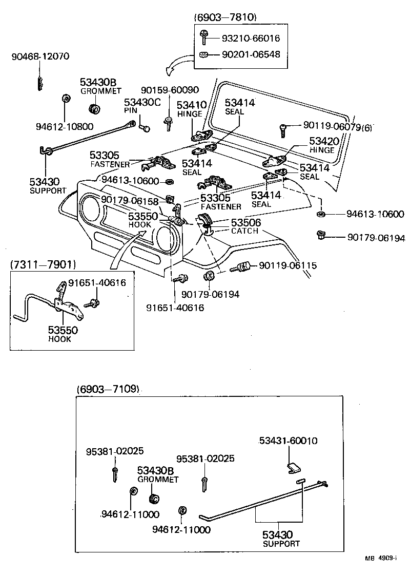  LAND CRUISER 40 50 |  HOOD LOCK HINGE