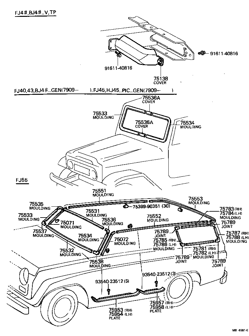  LAND CRUISER 40 50 |  MOULDING