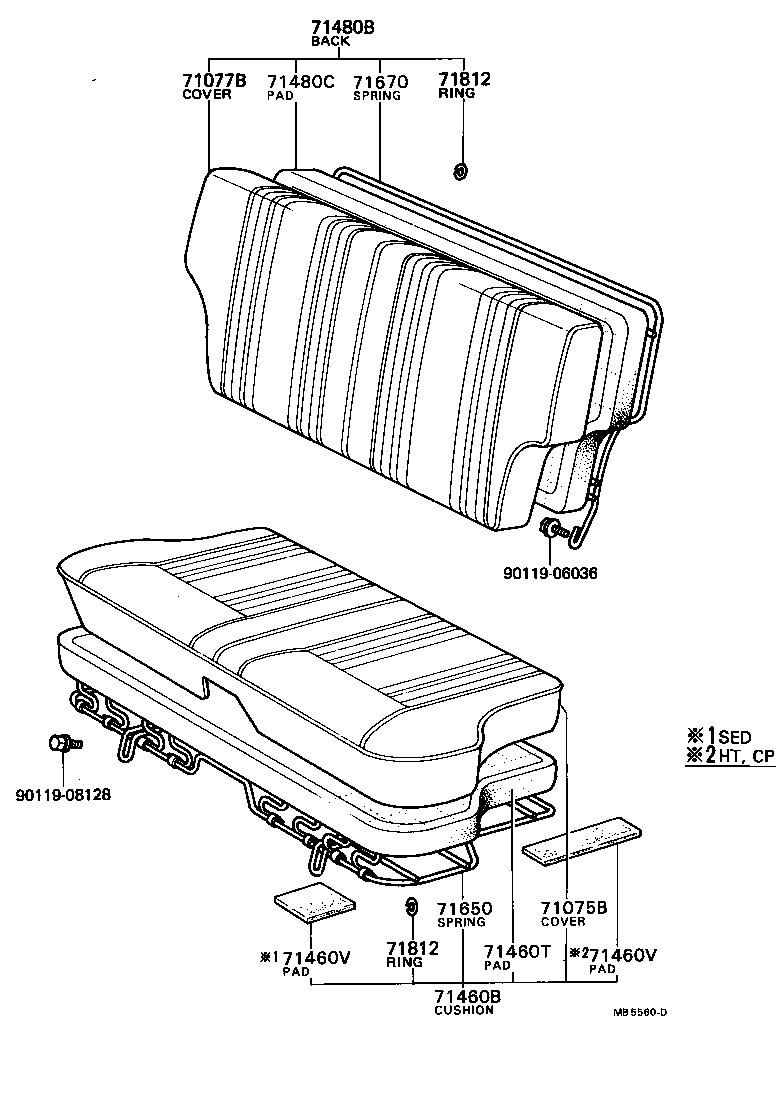  COROLLA TRUENO |  REAR SEAT SEAT TRACK