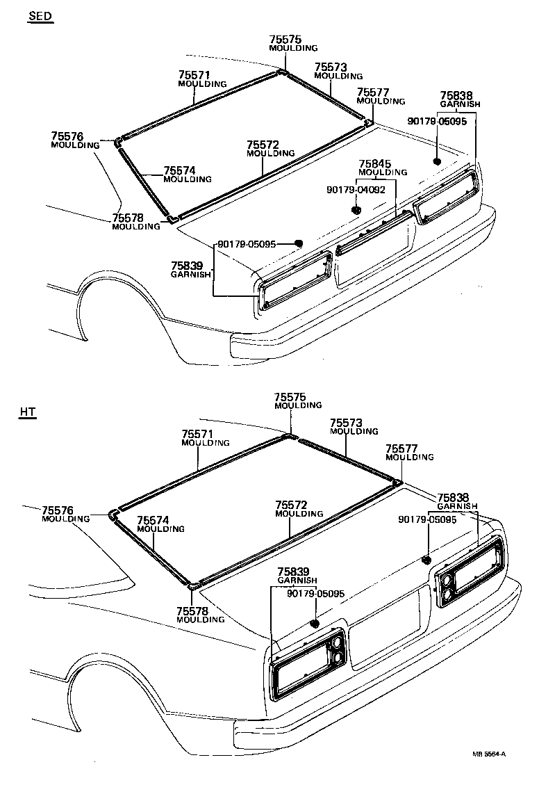  COROLLA TRUENO |  REAR MOULDING