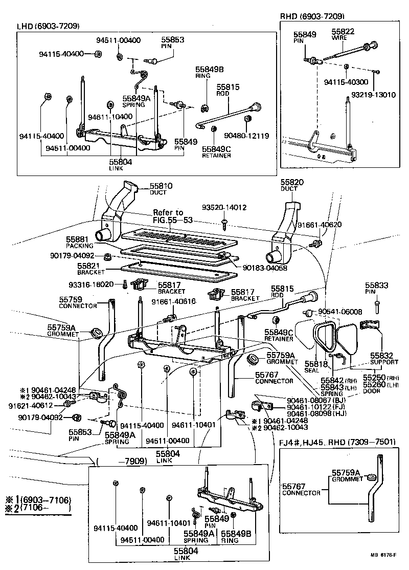  LAND CRUISER 40 50 |  FRONT VENTILATOR