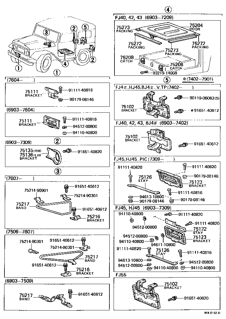  LAND CRUISER 40 50 |  TOOL BOX LICENSE PLATE BRACKET