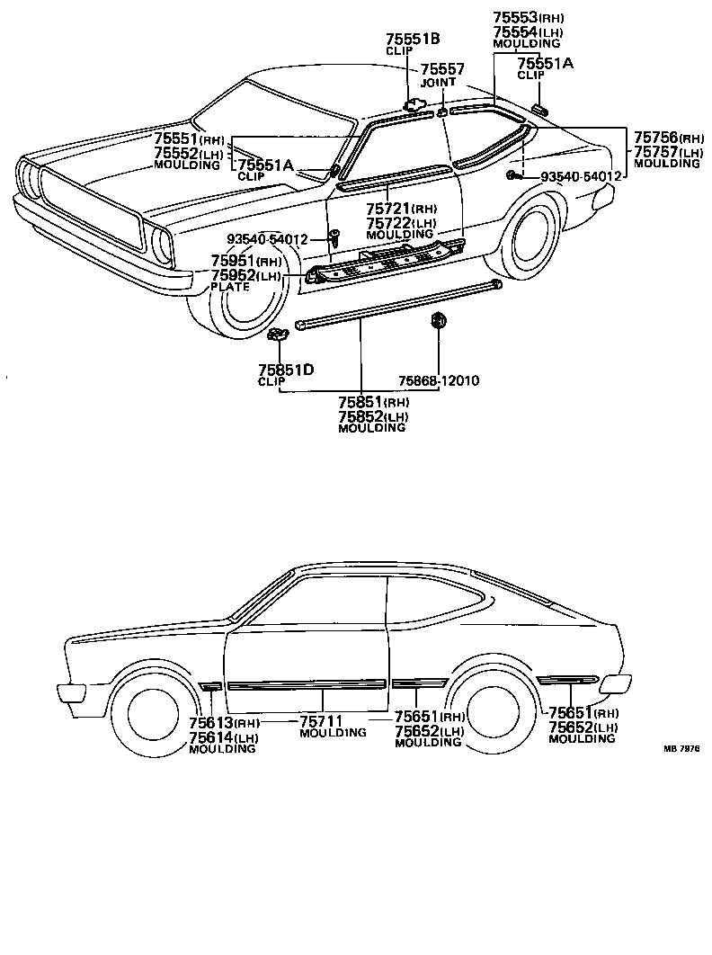  COROLLA TRUENO |  SIDE MOULDING