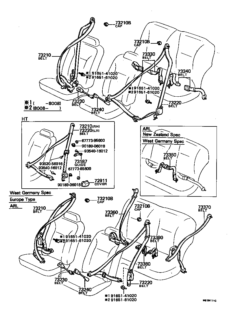  CORONA |  SEAT BELT CHILD RESTRAINT SEAT