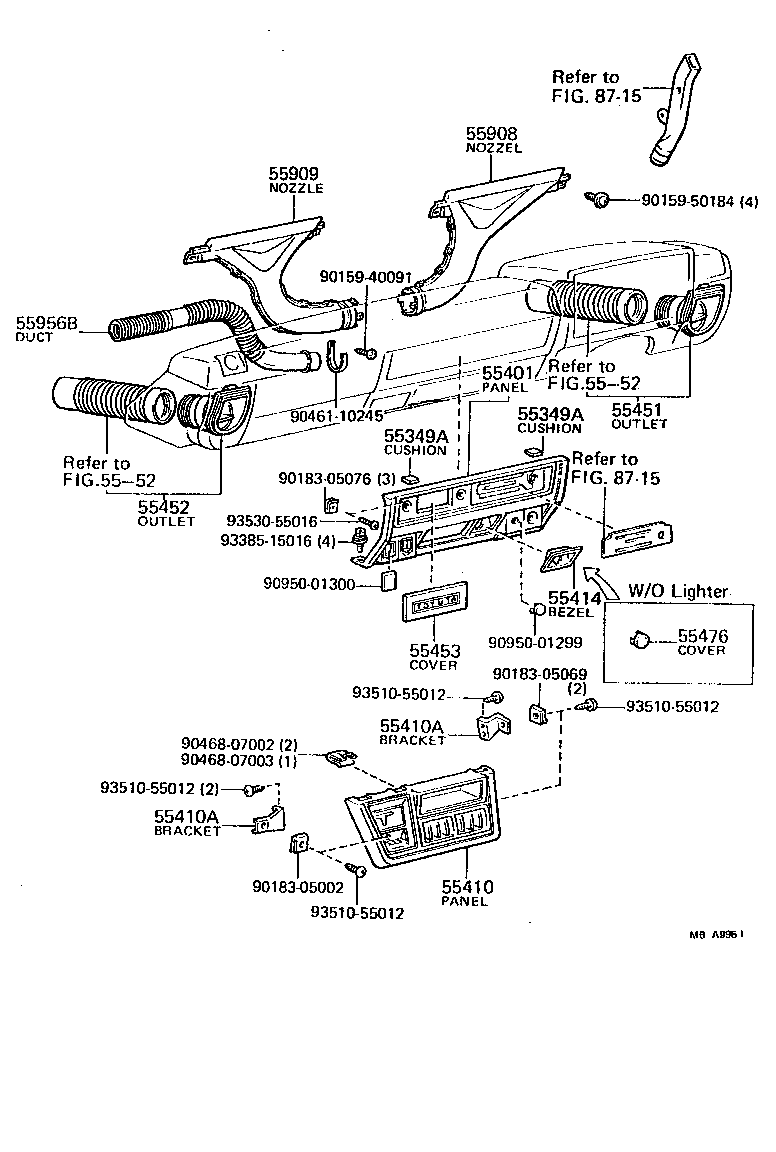  HIACE |  INSTRUMENT PANEL GLOVE COMPARTMENT