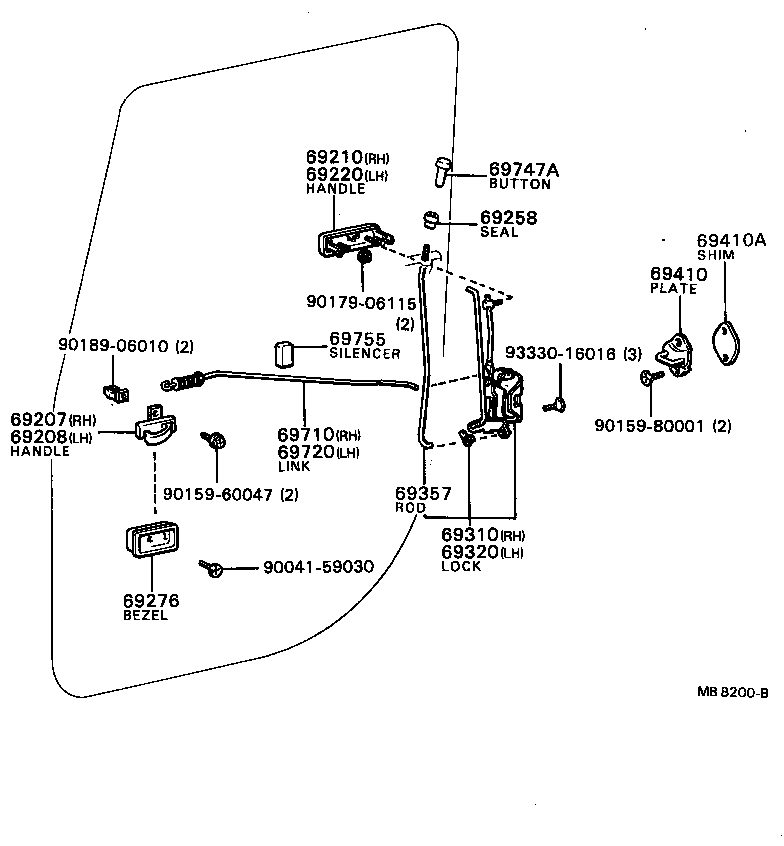  BLIZZARD |  FRONT DOOR LOCK HANDLE