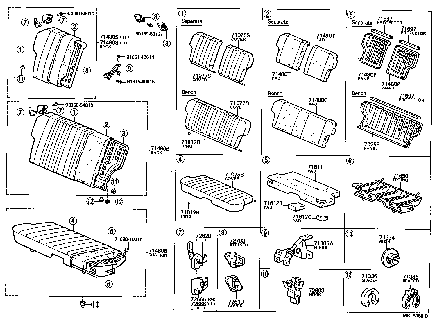  STARLET |  REAR SEAT SEAT TRACK