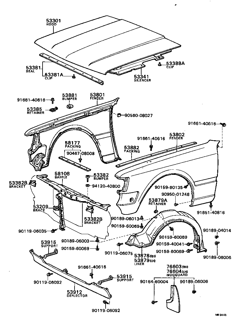  CORONA |  HOOD FRONT FENDER