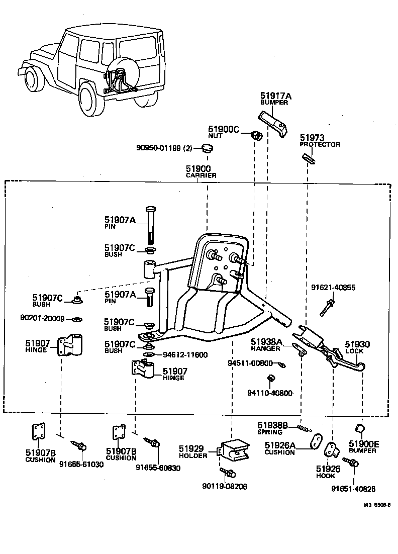  LAND CRUISER 40 |  SPARE WHEEL CARRIER