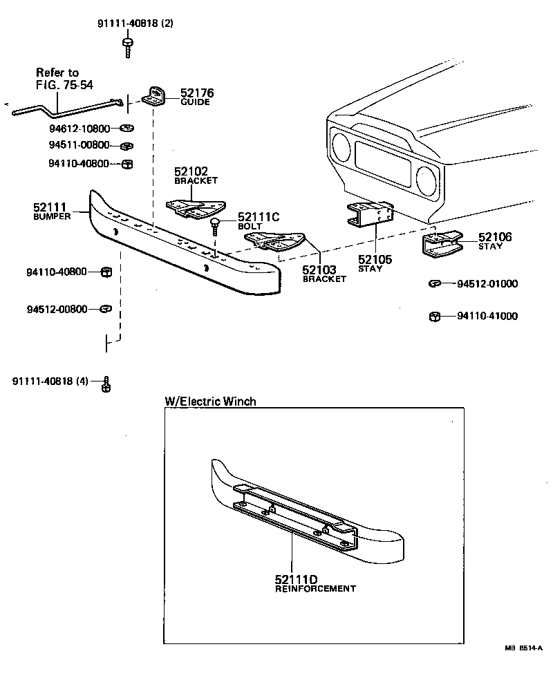  LAND CRUISER 40 |  FRONT BUMPER BUMPER STAY