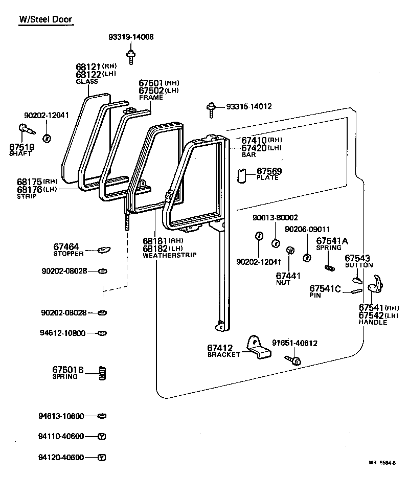  LAND CRUISER 40 |  FRONT DOOR VENTILATOR WINDOW