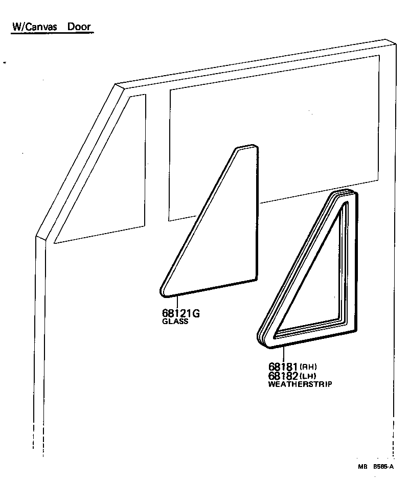  LAND CRUISER 40 |  FRONT DOOR VENTILATOR WINDOW