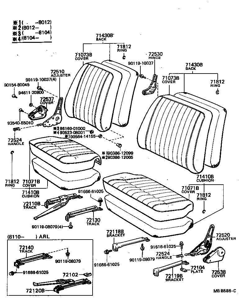  LAND CRUISER 40 |  SEAT SEAT TRACK