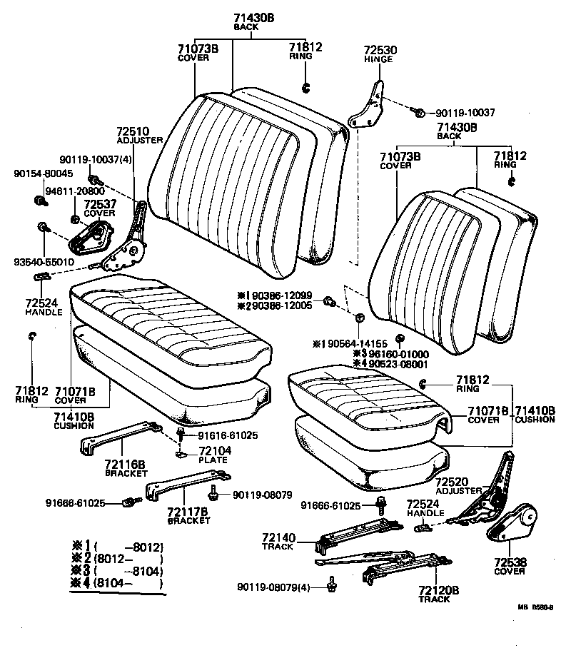  LAND CRUISER 40 |  SEAT SEAT TRACK