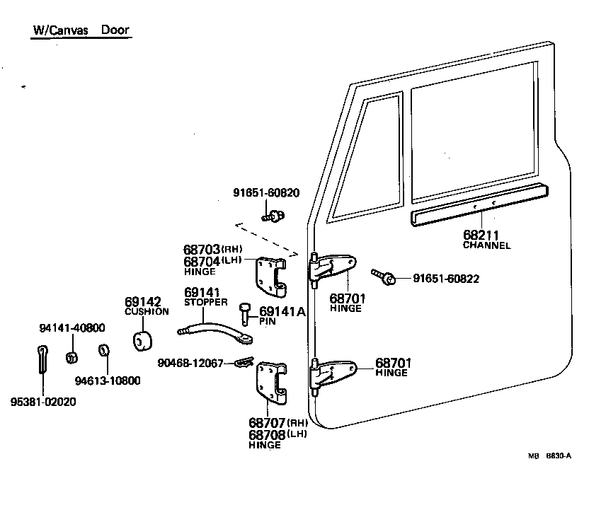  LAND CRUISER 40 |  FRONT DOOR WINDOW REGULATOR HINGE