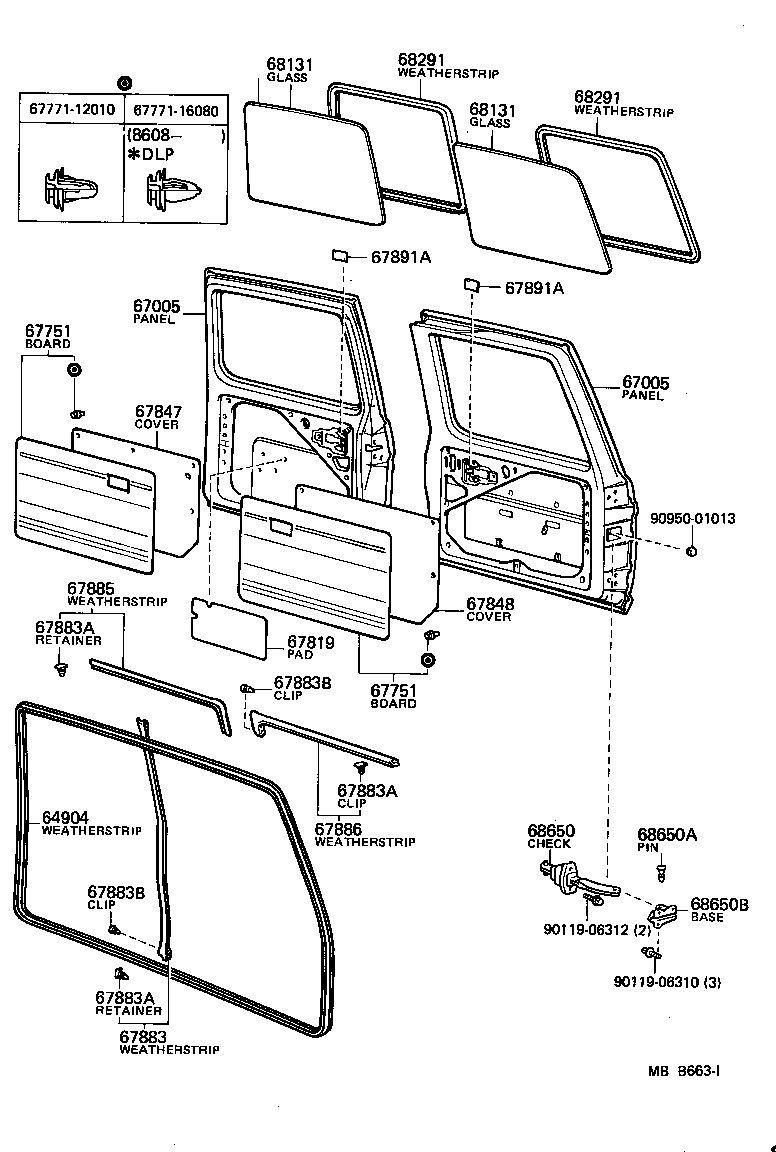  LAND CRUISER 60 |  BACK DOOR PANEL GLASS