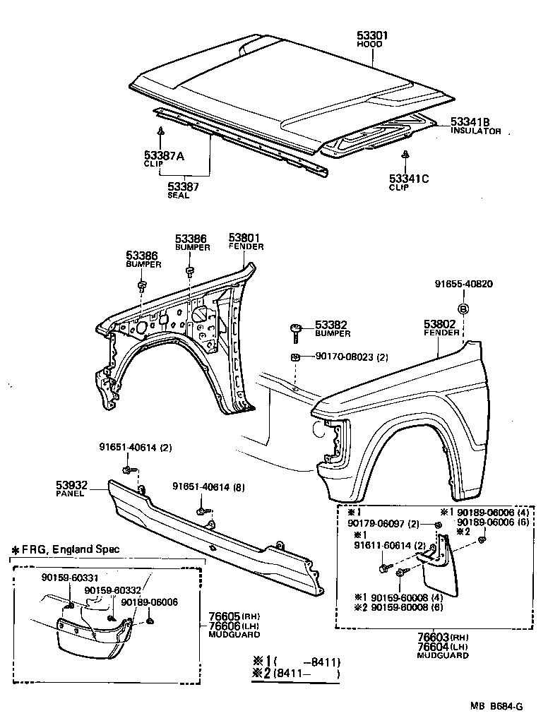  LAND CRUISER 60 |  HOOD FRONT FENDER