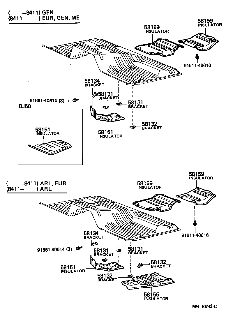  LAND CRUISER 60 |  FLOOR INSULATOR