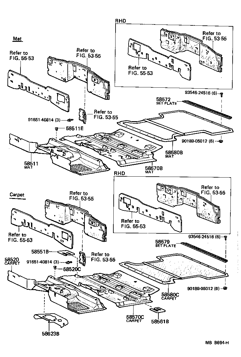  LAND CRUISER 60 |  FLOOR MAT SILENCER PAD